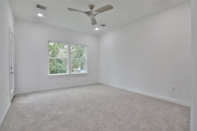 9339 Lavender St, North Houston, TX 77016 - empty room featuring carpet flooring, a ceiling fan, and recessed lighting