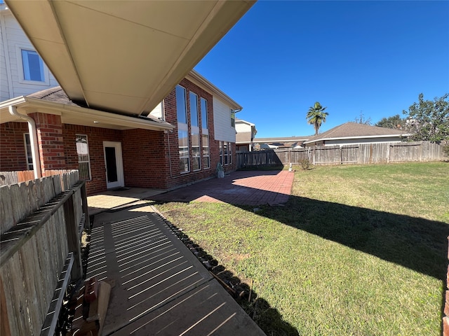 view of yard with a patio