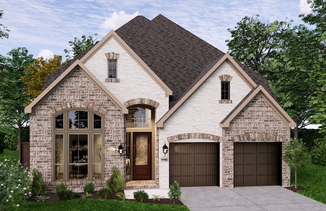 view of front of home featuring a garage