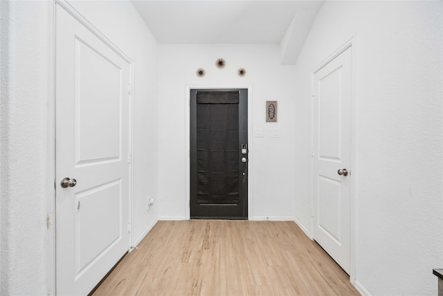 foyer entrance featuring light hardwood / wood-style floors