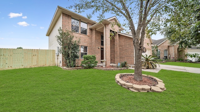 view of front of house with a front yard