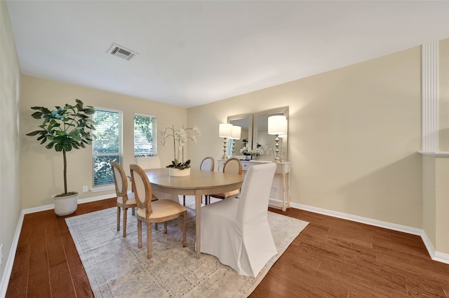 dining room featuring hardwood / wood-style flooring