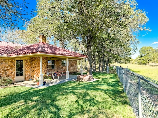 view of yard with a patio