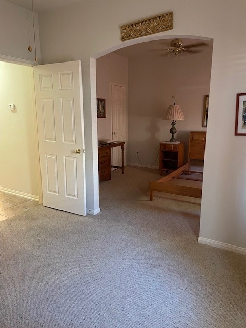 hall with carpet