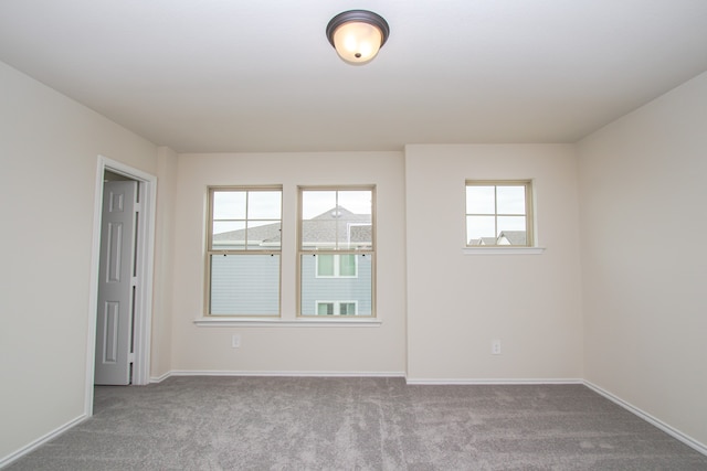 unfurnished room with light carpet and a wealth of natural light