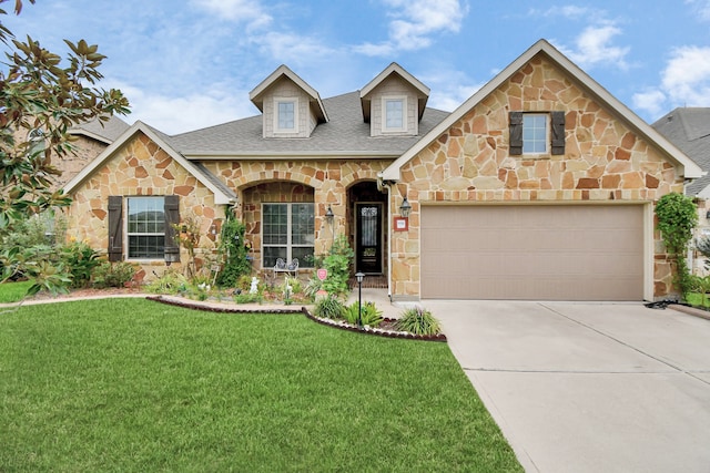 view of front of house with a front yard