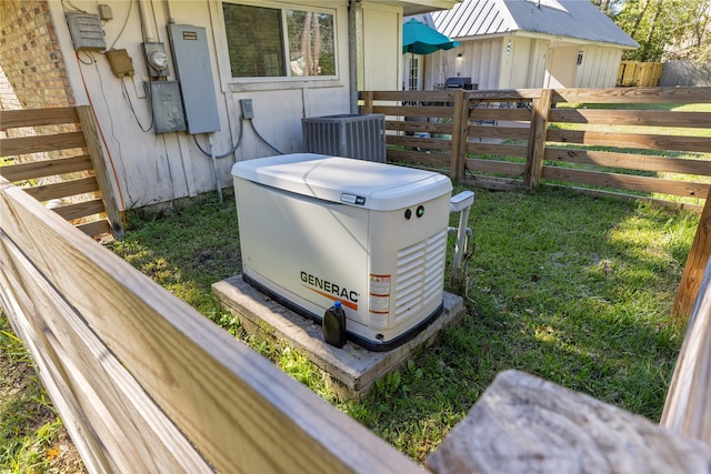 details with central air condition unit