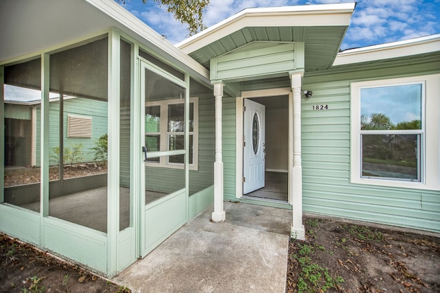 view of doorway to property