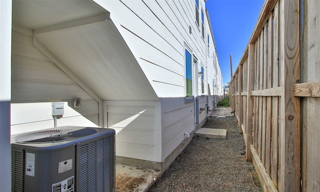 view of home's exterior featuring central AC unit