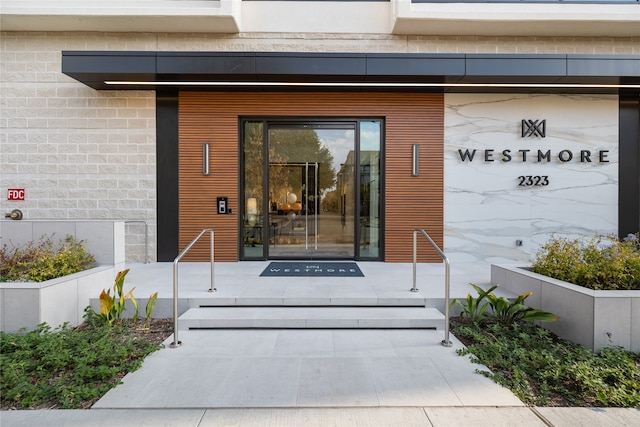 view of doorway to property