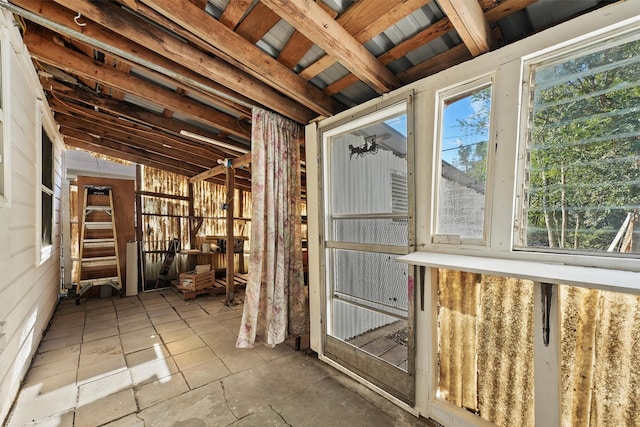 interior space with lofted ceiling