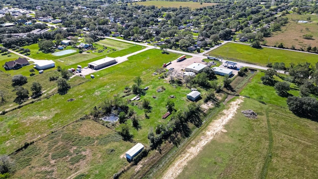 bird's eye view with a rural view