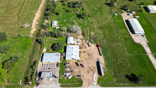 aerial view with a rural view