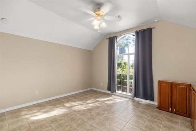 16004 Penick Rd, Waller, TX 77484 - bonus room featuring vaulted ceiling and a ceiling fan