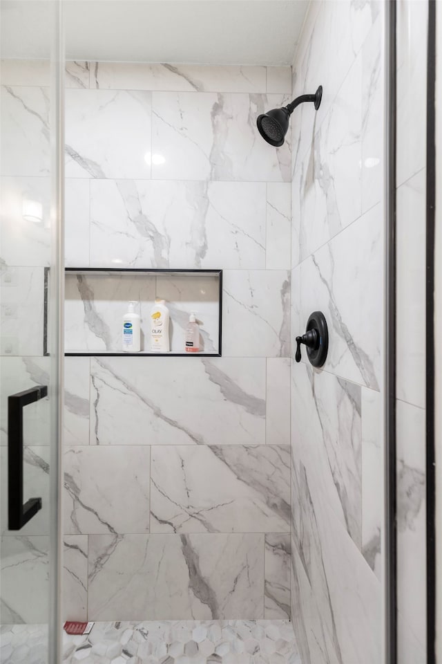 room details with a shower with shower door