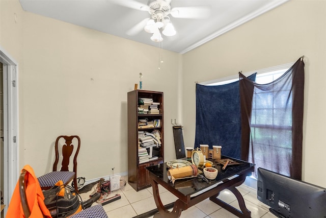 16004 Penick Rd, Waller, TX 77484 - office space featuring light tile patterned floors and ceiling fan