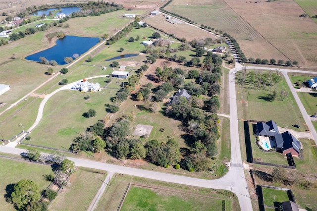 16004 Penick Rd, Waller, TX 77484 - aerial overview of property's location with a large body of water and rural landscape