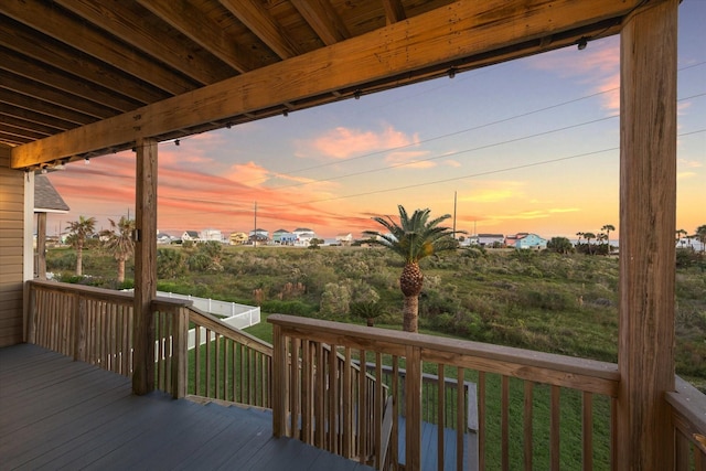 view of deck at dusk