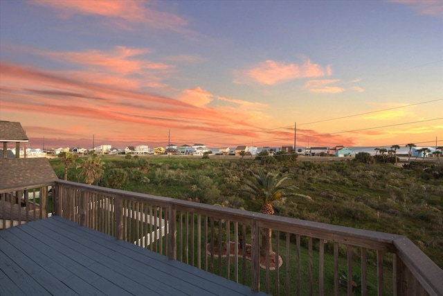 view of deck at dusk