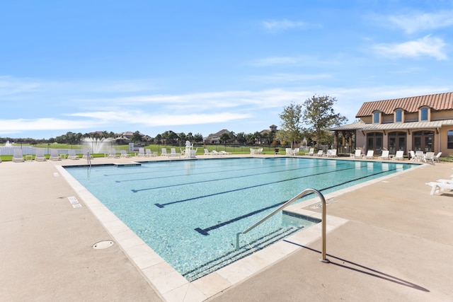 view of pool with a patio area