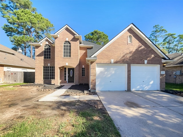 front of property with a garage