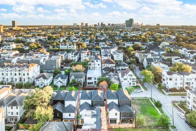 aerial view with a residential view