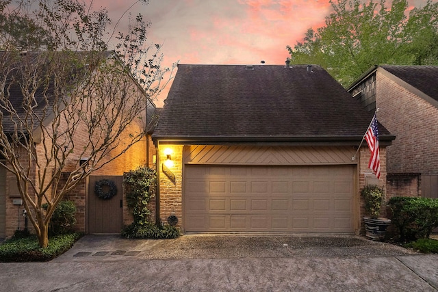 view of front of home featuring a garage