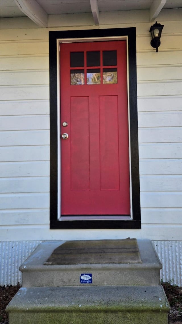 view of doorway to property