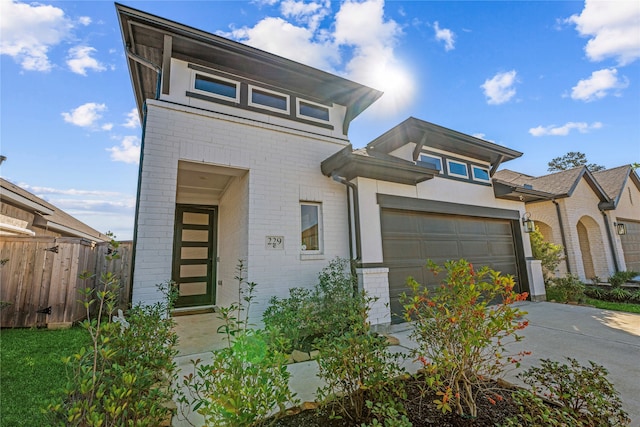 view of front of house featuring a garage