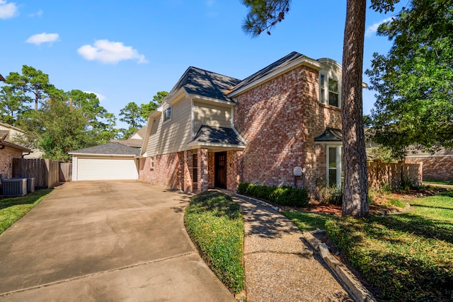 view of front of home featuring central AC