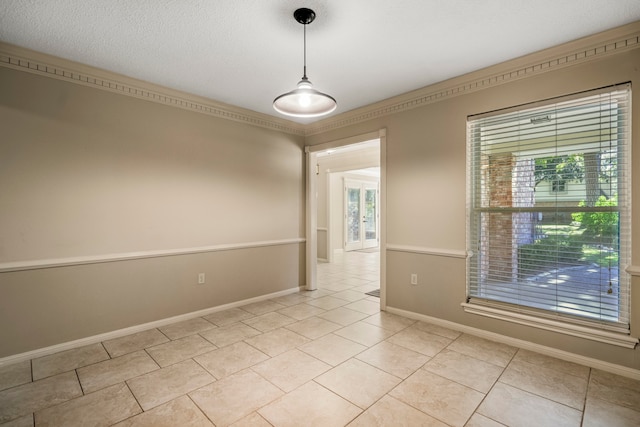 view of tiled spare room