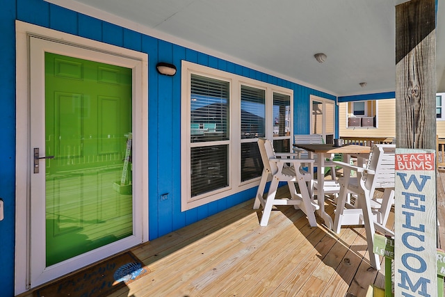 wooden deck with a porch