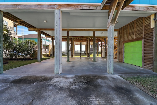 view of patio with a carport