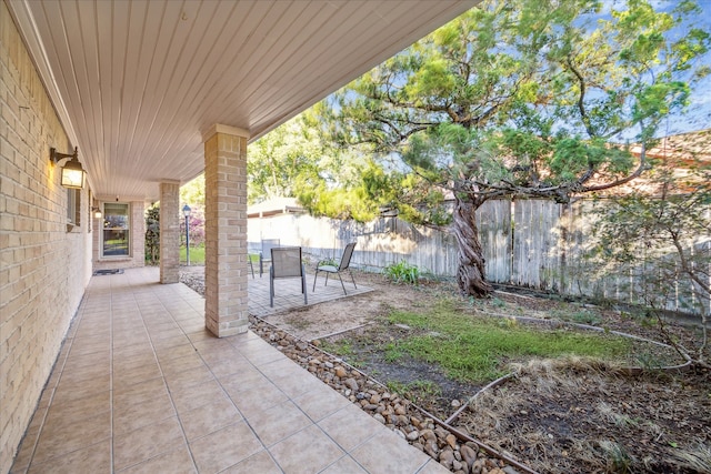 view of yard with a patio