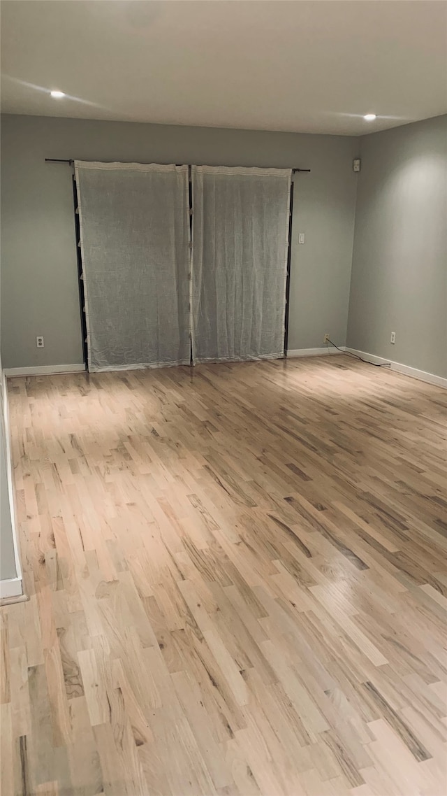 empty room featuring light hardwood / wood-style flooring