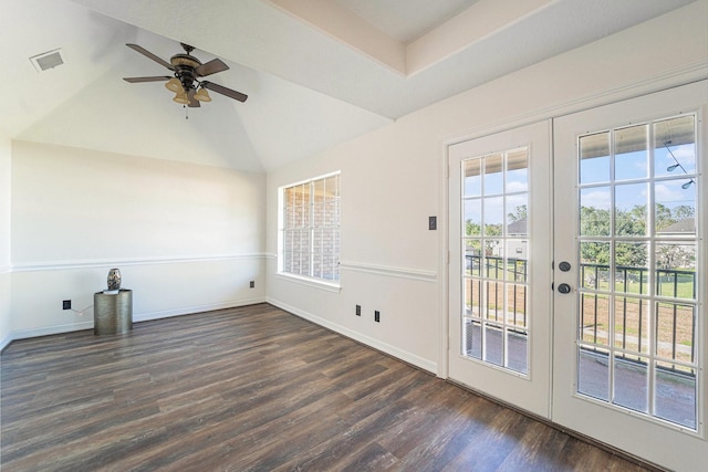 8215 Arrowhead Ln, Houston, TX 77075 - unfurnished sunroom with french doors, plenty of natural light, and vaulted ceiling