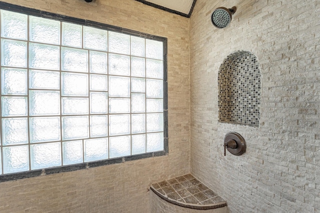 8215 Arrowhead Ln, Houston, TX 77075 - full bathroom with tiled shower and healthy amount of natural light