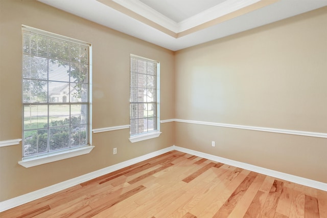 unfurnished room featuring plenty of natural light and wood-type flooring