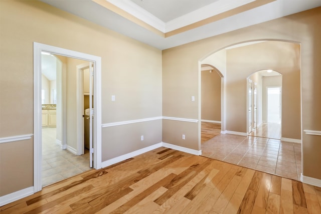 empty room featuring light hardwood / wood-style floors