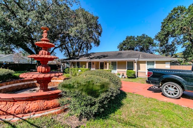 view of single story home