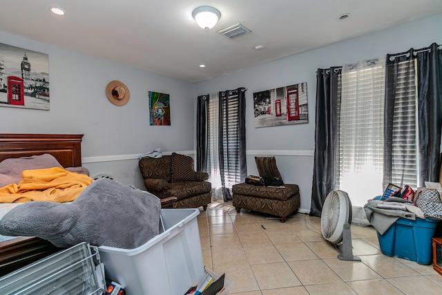 view of tiled bedroom