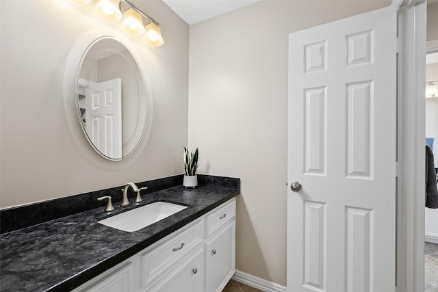 bathroom featuring vanity and tile patterned floors