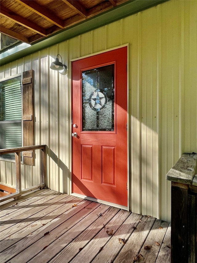 view of doorway to property