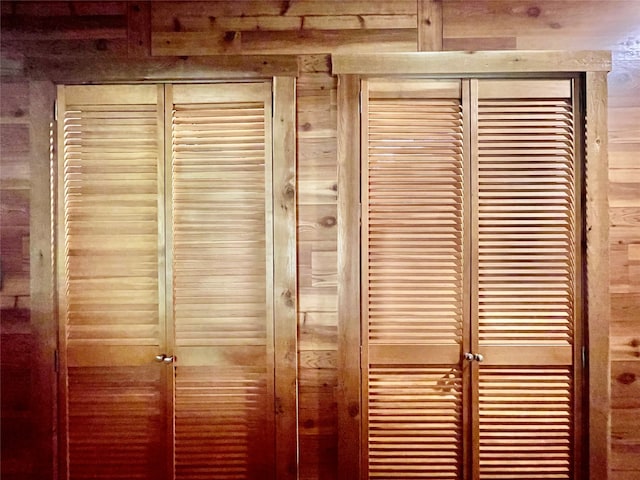 details featuring wooden walls