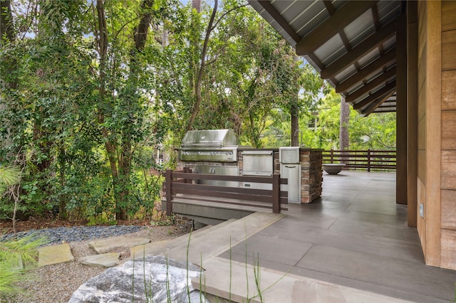 view of patio / terrace featuring area for grilling