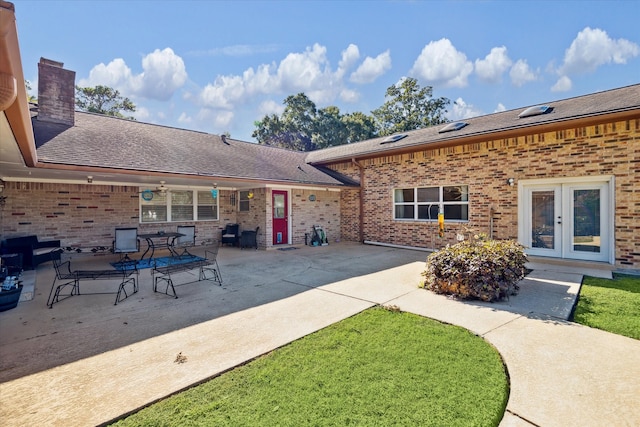 exterior space with a patio area and french doors