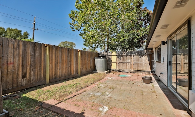 view of patio / terrace with central AC