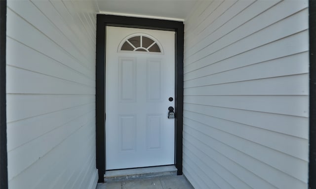 view of doorway to property