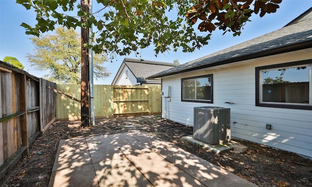 view of patio / terrace featuring central AC