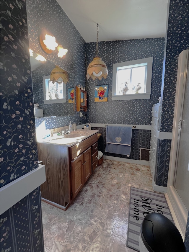 bathroom with vanity